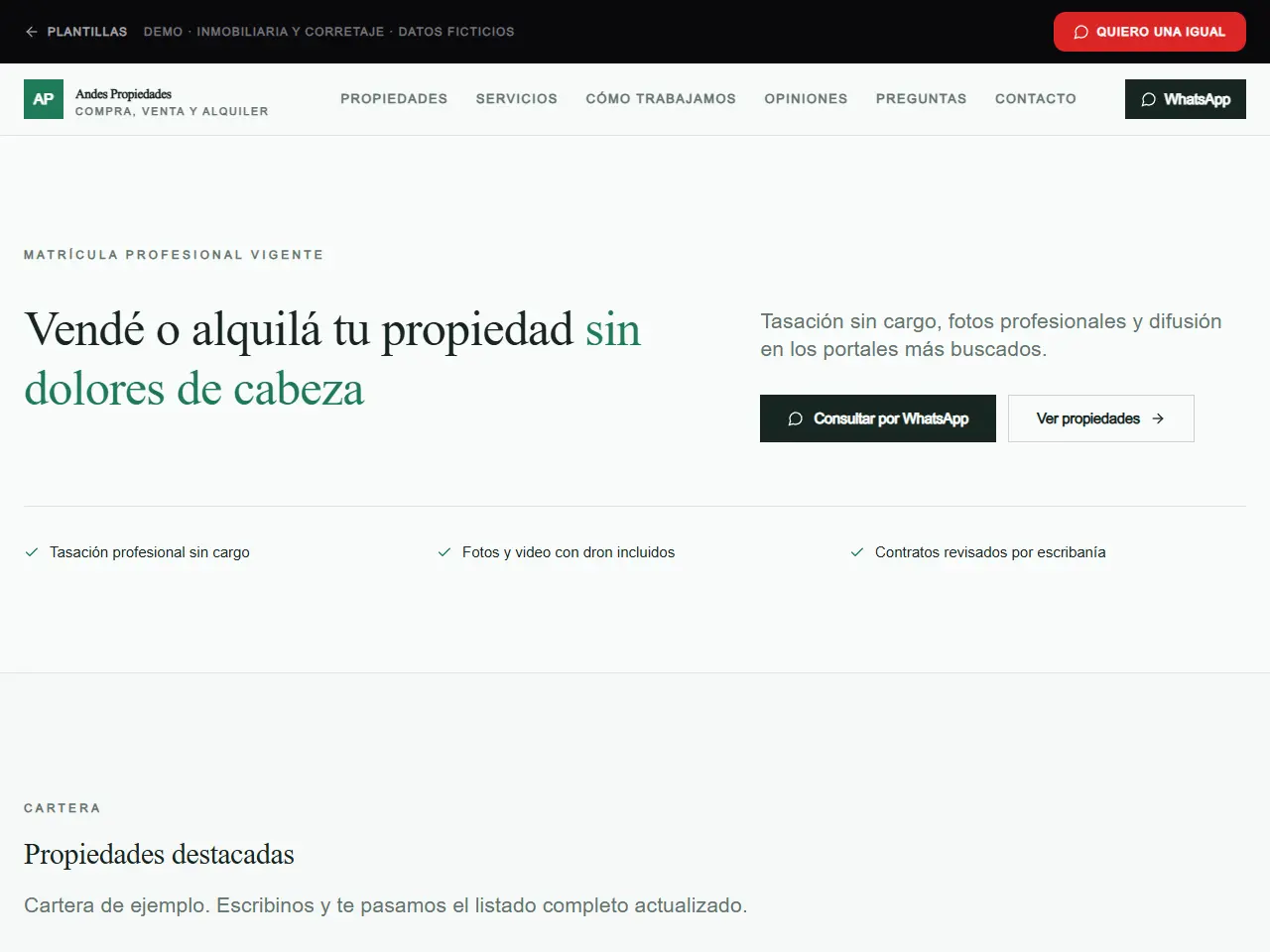 Demo de página web para inmobiliaria